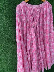 Hecho a mano indio Boho Floral impreso algodón Lehnga suave Casual falda de mujer ropa al por mayor para el verano - Product Image 3