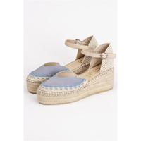Espadrille à talon compensé fermé