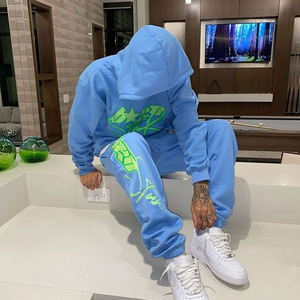 Street Wholesale Puff Printing Heavyweight Cotton <b>Men's</b> Hoody Oversized Custom Print Luxury <b>Pullover</b> Cotton Custom Hoodies - Product Image 1