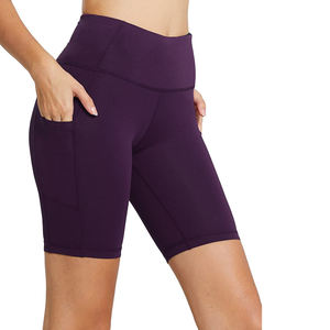 Vente en gros de shorts de motard de sport de compression taille haute à séchage rapide personnalisés shorts d'entraînement de fitness pour femmes - Product Image 5