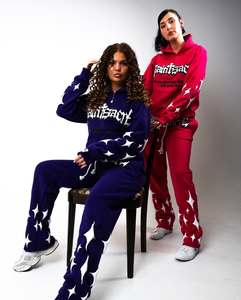 ชุดวอร์มลำลองสำหรับผู้ชายชุดวอร์มแบบสั่งทำสำหรับผู้ใหญ่พิมพ์ลายพัฟโลโก้ - Product Image 4