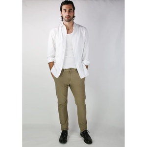BRANDON 100% Lin Chinos Pantalon Doux Tan Tissé Tissu Léger Taille XL 6XL Personnalisable Anti-Pilling Coloré Cargo Motif - Product Image 1