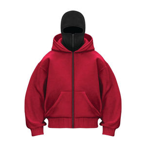 Sudadera con Capucha Balaclava Unisex de Algodón, Proveedor de Algodón y Poliéster, Estilo Urbano, Sudadera con Cremallera Completa para Hombre - Product Image 3