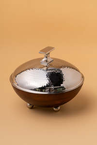 Nouvelle casserole en bois Hotpot dans la meilleure qualité casserole de luxe faite à la main forme ronde marmite de table cuisine utilisation de réchauffement des aliments - Product Image 6