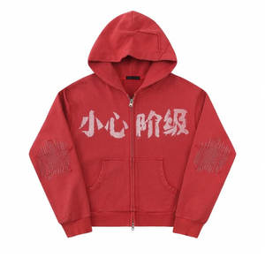 Gran oferta de fabricación personalizada Vintage esencial de gran tamaño pesado 400gsm algodón ácido sudaderas con capucha desgastadas - Product Image 1