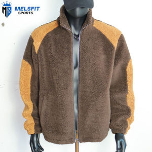 Veste en polaire sherpa pour homme sur mesure de haute qualité avec fausse fourrure, écologique, respirante, coupe-vent, veste d'hiver, logo sur le devant - Product Image 2