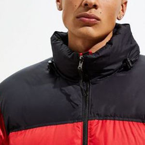 Chaquetas de hombre personalizadas con cremallera, ligeras, al por mayor, chaqueta de burbuja para hombre, chaqueta acolchada con parche de logotipo de poliéster personalizado para hombre - Product Image 6