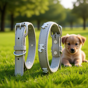 3D <b>Puppy</b> Pattern PU Dog <b>Collar</b> for Pets - Product Image 3