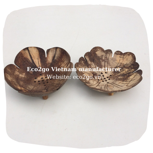 ที่วางจานสบู่กะลามะพร้าวออกแบบตามสั่งขนาดฟรีโลโก้เลเซอร์แกะสลักขายส่งเวียดนามสำหรับห้องน้ำ - Product Image 2