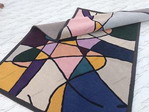 Alfombra floral moderna hecha a mano 100% algodón respetuoso con el medio ambiente para mascotas alfombra de corte de bucle de pila alta - Product Image 2