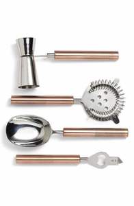 Ensemble d'outils de bar en acier inoxydable écologique moderne, finition élégante, accessoires à cocktails conçus pour les réceptions à domicile contemporaines - Product Image 4