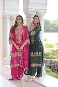 Traje Salwar de Fiesta Más Vendido en Georgette Sintética con Bordado Premium y Lentejuelas para Damas Disponible a Precio de Fábrica - Product Image 5