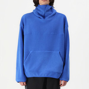 Sudaderas con capucha de forro polar personalizadas para hombre, estilo ninja, de doble capa, talla grande, con cremallera completa, tipo balaclava - Product Image 1