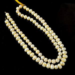 Perles de culture d'eau douce jaunes 10-12 mm, perles naturelles en forme de pomme de terre, perles en vrac pour la fabrication de bijoux, perles jaunes, brin de 15 pouces - Product Image 3