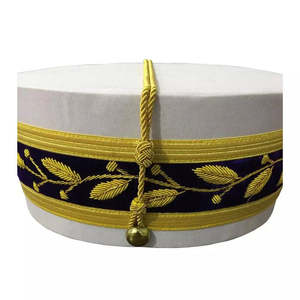 Gorro de Capítulo de Arco Real, Satén Rojo y Negro, Insignia Triple Tau, Gorras Suaves de Fácil Ajuste en Cualquier Talla y Estilo - Product Image 5