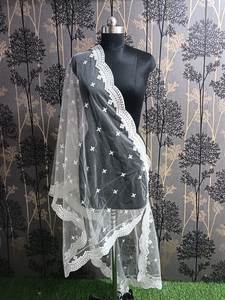 Fantaisie Papillon Brodé Dupatta Georgette Tissu pour Filles Style Uni Tissé Techniques Mémoire Caractéristique PA Enduit Moyen - Product Image 2