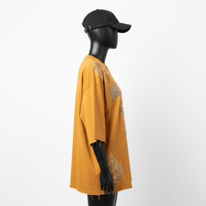 Camiseta Extra Grande para Mujer, Tela de Jersey de Algodón Premium, Ajuste Holgado, Logotipo Bordado con Lentejuelas, Camiseta Extra Grande 100% Algodón para Mujer - Product Image 3