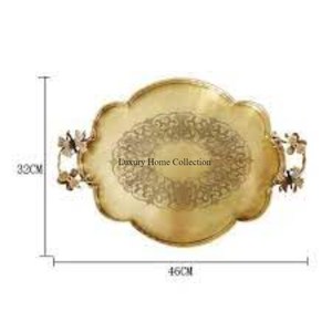 Bandeja de aspecto elegante de diseñador hecha a mano de Color dorado para servir utensilios de cocina de mesa hechos a mano bandeja de comida de diseño admirable - Product Image 2