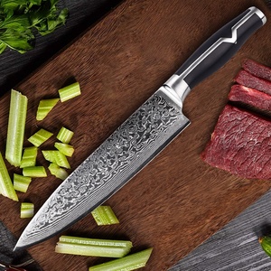 มีดทำครัวเหล็กดามัสกัสมีดเชฟเหล็กดามัสกัสใบมีดแก้ไขบริการ OEM ODM - Product Image 2