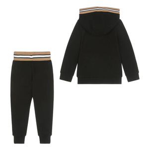 Survêtement pour enfants de haute qualité vêtements d'hiver personnalisés pour garçons uni noir avec logo personnalisé meilleure qualité en gros - Product Image 3