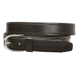 Ceinture en cuir véritable de qualité supérieure couleur noire avec boucle argentée largeur 4 mm conception OEM ODM à la mode - Product Image 1
