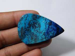 Piedras curativas 100% piedras preciosas de azurita con forma de corte de pera genuina bellamente pulidas naturales para uso de joyería a precio de fábrica - Product Image 5