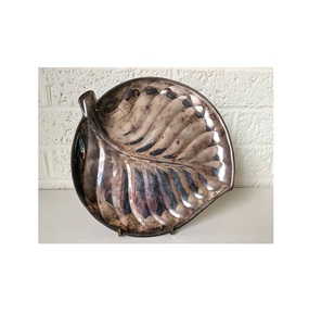 Platos de hoja de plata de aluminio con forma de bandeja de servicio texturizada Platos y bandejas de diseño de alta calidad Bandeja de servicio de vajilla - Product Image 2