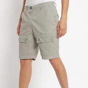 Pantalones Cortos Cargo de Algodón 100% para Hombre con Cintura Media Sólida y Múltiples Bolsillos - Duraderos para Uso en Exteriores y Casual - Product Image 5
