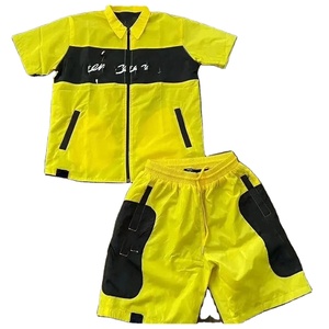 Ensemble de survêtement coupe-vent réfléchissant pour homme, veste et pantalon, vêtements de sport imperméables, vêtements techniques, vente en gros - Product Image 1