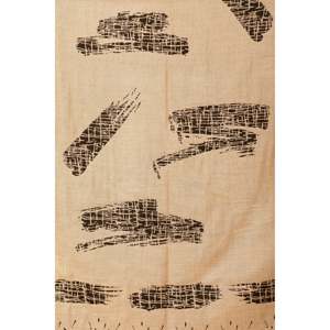 Striped Designer Reversible Wool Stole for Women-<b>Black</b> Camel 28x80 Inches Soft & Comfortable Warming Casual/Office - Product Image 4