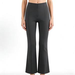 Pantalones de yoga acampanados de cintura alta para mujer, control de abdomen, levantamiento de glúteos, ajuste delgado, ideales para yoga, entrenamiento, uso diario, oficina y ocasiones informales. - Product Image 1