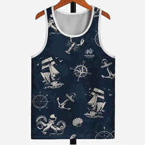 Camisetas sin mangas de color sólido cómodas con logotipo personalizado de alta calidad Camiseta sin mangas de algodón 100% transpirable informal - Product Image 1