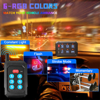 Panneau de Commande LED 6 Gangs Intelligent avec Télécommande APP, RGB Multicolore et Intensité Variable, pour Camion, Bateau, Voiture