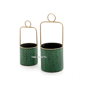 Juego de tres portavelas de hierro de diferentes colores, decoración de forma redonda, portavelas para uso en bodas y hoteles - Product Image 2