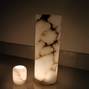 Collection exclusive Design personnalisé Décor de luxe Bougeoir en onyx blanc Pierre naturelle Expédition rapide Prix d'usine Festive - Product Image 1