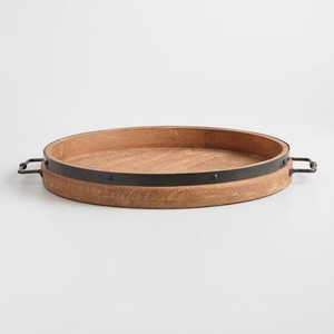 Plateau en bois de manguier personnalisé avec poignée, motif sur le dessous, plateau de service, plateau de table et décoration de mariage - Product Image 2