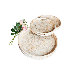 Bandeja decorativa hecha a mano de laca Vietnam-Bandeja de laca personalizada artesanal de alta calidad al por mayor por fabricante-LT4004 - Product Image 1