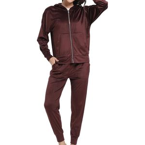 Nouveautés : Ensemble de survêtement pour femme, coupe ajustée, fermeture éclair intégrale, couleur unie, avec bandes latérales, vêtements de sport légers - Product Image 4