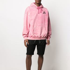 Sudadera con capucha Vintage lavada con ácido de gran tamaño personalizada para hombres en relieve de peso pesado térmico 100% algodón sudadera polar estampado invierno - Product Image 2