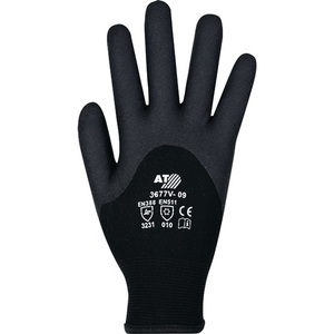 Gants noirs taille 8 pour temps froid, conformes aux normes EN 388 et EN 511, EPI catégorie II et conformes ASATEX, lot de 6 pour la protection du jardin - Product Image 1