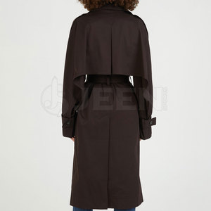 Abrigo largo para mujer Gabardina de invierno Tarifa al por mayor Gabardina con bolsillos laterales de buena calidad - Product Image 3