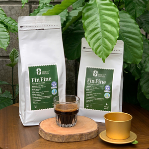 Grains de café Robusta FIN FINE torréfaction en ville du Vietnam Premium caféiné fort goût sucré OEM marque privée vente en gros en vrac - Product Image 2
