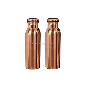 Auténtica botella de agua de cobre puro de la mejor calidad para uso en el hogar y la Oficina Agua potable directa aplicable recién llegada India - Product Image 3