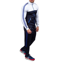 Hoodie Tracksuit untuk musim dingin kasual gaya katun poliester pria Jogging Tracksuit set hitam dicetak desain pakaian olahraga pria