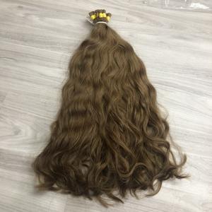 Extensiones de cabello humano ondulado natural Rubio, extensiones de cabello europeo, hermoso cabello teñido, Envío Mundial - Product Image 1