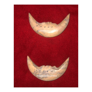 Soporte para Incienso de Piedra de Savia Natural Tallada en Forma de Luna, Artículo Decorativo Único para el Hogar - Product Image 1