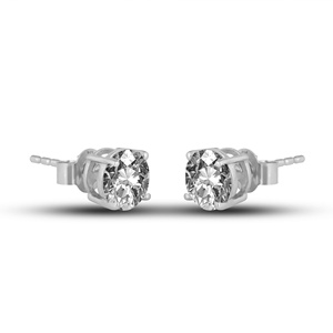 NOVAMART Fine Sterling <b>Silver</b> Solitaire Zircon <b>Stud</b> Earrings-925 by Silverings Wholesale Export - Product Image 4