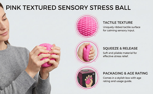 ลูกบอลบีบฟูฟ่องบรรเทาความเครียด ขายส่ง ลูกบอลบีบสีชมพูเนื้อนุ่ม ของเล่นบีบแป้งนุ่มๆ ของเล่นเสริมพัฒนาการประสาทสัมผัส บรรเทาความวิตกกังวล - Product Image 2