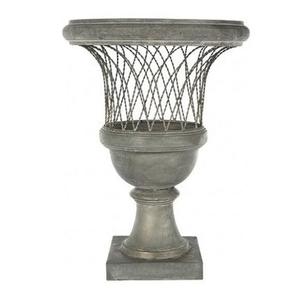 Haute qualité jardin décoration urne planteur Antique trophée forme Style classique jardin décoratif métal fil rouillé urne planteur - Product Image 3