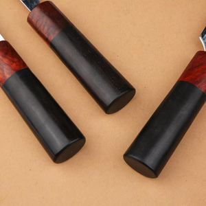 Couteau rond en cuir d'acier inoxydable de qualité supérieure pour l'artisanat couteau à tête de travail en cuir manche en bois lame tranchante - Product Image 3